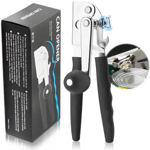 Commercial Can Opener Manual Heavy Duty Stainless Steel Handheld Smooth Edge Can Opener for Seniors for Kitchen