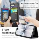 Vinich for iPhone 17 Wallet Case with Card Holder, RFID Blocking Credit Slots Kickstand Shockproof Phone Cover Fit for iPhone 17 6.3" Black