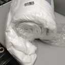 Amazon Basics 3-Piece All-Season Soft Down-Alternative Lightweight Microfiber Comforter Bedding Set, Pinch Pleat Design with Piped Edges, King, Bright White