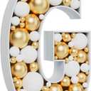 3FT Large Marquee Letters Mosaic Balloon Frame Pre-cut Foam Board Marquee Light Up Letters G for Birthday Party Decorations,Wedding,Baby Shower DIY Party Supplies (Letter G)