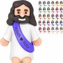 Bay State Importers 30PCS Little Jesus Figures, Mini Jesus Figurines in Bulk, Multicolor Tiny Jesus Figures, Miniature Figurines for Devotional or Sacramentals, Religious Gifts for Year Round