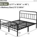 14Inch Metal Bed Frame,Full Size Bed Frame with Storage Space,Heavy Duty Sturdy Mattress Foundation,Easy Assembly,No Box Spring Needed, Full
