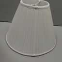 Aspen Creative 33166, Mushroom Pleated Traditional Powder White Spider Lamp Shade, 6-1/2" Top x 15" Bottom x 11" Slant