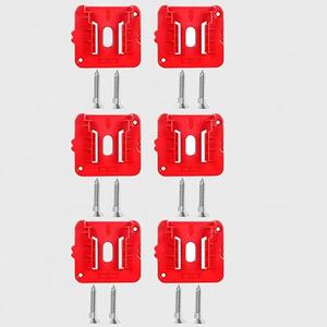 TRUSTLIONTEK 6 Pcs Battery Holder, Compatible with M18 18V battery holder Fit for 18V battery model 48-11-1815、48-11-1820、48-11-1828、48-11-1835、48-11-1840(w/24 Screws)