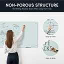 Magnetic Glass Whiteboard - Glass Dry Erase Board 36"x24" Large Frameless Glass Board for Walls Office School and Home