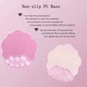 Gel Cloud Wrist Rest Keyboard Clear Pink Mouse Pad with Wrist Rest Set 3PCS Ergonomic Cool Keyboard Wrist Pad Cute Acrylic Coaster Non-Slip Base Cute Transparent Mouse Wrist Pad Support for Computer