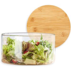 190oz Extra Large Glass Trifle Bowl with Lid, Modern Design Clear Glass Round Dessert Centerpiece Serving Bowl for Laying Ice Cream Cakes, Salad, Fruit, Microwave & Dishwasher Safe