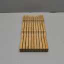 Bamboo In-Drawer Knife Block for 19 Knives(Not Included), Knife Drawer Organizer,Knife Holder Countertop,Block Knife Storage Organizer for Kitchen