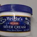 Wright's Silver Cleaner and Polish Cream, 8 Ounce, Gently Clean and Remove Tarnish for Jewelry, Pewter, and Sliver Without Scratching, Ammonia Free
