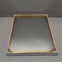 22x30 Inch Bathroom Mirror for Wall,Matte Gold Framed Rectangle Mirror with Rounded Corner,Aluminum Alloy Framed Brushed Wall Mirror for Bedroom or Living Room,Vertical or Horizontal