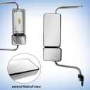 Black Door Mirror with Signal Light Power Heated Adjustable Mirrors fit for 2011+ Hino 238 258 268 338 Semi Trucks (Chrome, Left)