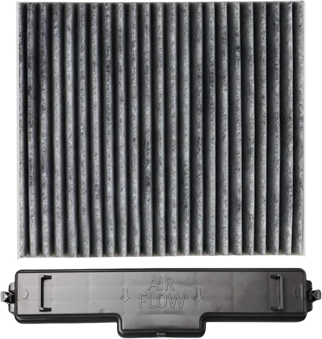 Upgraded Activated Carbon Cabin Air Filter & Filter Access Door Fits for Dodge Ram 1500 2500 3500 Dodge Avengers, caliber, Tour, Compass, Patriot, Chrysler 200,Replace#68318365AA, 68052292AA