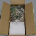 Mkono Small Artificial Flowers in Ceramic Vase 12.5" Centerpieces Coffee Table Decor, Silk Flower Arrangements for Home Decor Indoor Fake Flower Bouquet for Bathroom Dining Room Kitchen Wedding Brown