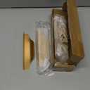 Edge Finger Tab Pulls for Cabinets Invisible Kitchen Concealed Aluminum Flat Hidden Drawer Pull Easy to Install Pack of 6 Brushed Brass 6 inch 150mm Overall Length Easy Installation