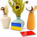 3 x Ukraine Flag Sticker Emblem Ukrainian Decal Car Chrome Flags, 2 Pack, 3 x 2 inches