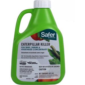 Safer Brand Caterpillar Killer II Concentrate - OMRI Listed for Organic Use - Organic Insect Killer - 16 fl oz bottle - 5163-6