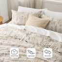 Bedsure King Comforter Set - Beige Bed Set, 3 Pieces Cute Floral Bedding, 1 Soft Botanical Flowers Comforter and 2 Pillow Shams