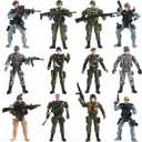 Mr.River US Army Men and SWAT Team Toy Soldiers Action Figures with Military Weapons Accessories for Kids Boys Girls,12Pcs