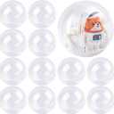 Framendino, 20 Pack 3 Inch Empty Plastic Capsules Translucent Round