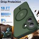 Faiono Magnetic for iPhone 17 Case [Full Camera Protection][Military-Grade Protection][Compatible with MagSafe] Shockproof Protective Slim Phone Case for iPhone 17, Forest Green