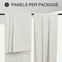 Natural Linen Blackout Curtains 84 Inch Length 2 Panels for Bedroom Living Room Darkening 100% Black Out Ivory Cream Curtain with White Back Tab Modern Farmhouse Thermal Insulated Boho Drapes 7ft Long