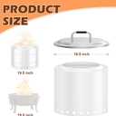 Fire Pit Lid for Solo Stove Bonfire 19.5" Accessories, Round Fire Pit Cover for Solo Stove Lid Bonfire 2.0, Stainless Steel Lid with Handle for Solo & 19.5" Firepit Camping Accessory