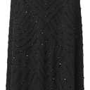Adrianna Papell Womens Halter Blouson Beaded Gown (Black) 10