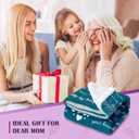 2 x Birthday Gifts for Mom from Daughter Son - Christmas Blanket Gifts for Mom - Best Moms Ever Present - Mothers Day Valentines Day Presents for Mother - to My Moms Blanket 50"x60" Blue
