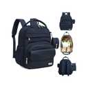 Diaper Bag Backpack - Multifunctional Travel Diaper Back Packs,Maternity Baby Changing Bags, Compact 12L Capacity, PU Leather, Waterproof, Unisex, Stylish Nappy Bag, Diaper Changing Pad (Navy Blue)