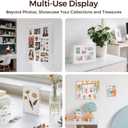 HOUSE DAY Acrylic Picture Frames 8x10, Lightweight Magnetic 8x10 Picture Frame for Wall and FreeStanding Desktop Display Clear 8 x 10 Photo Frame with Microfiber Cloth Nails 8x 10 Photo Frame for Gift (2 Pack)