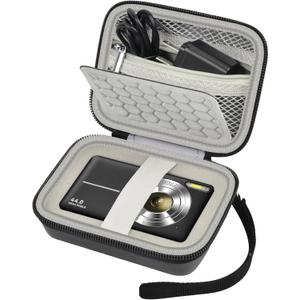Comecase Carrying & Protective Case for Digital Camera, for CAMKORY/for Kodak Pixpro FZ45 FZ55/for Canon PowerShot ELPH 180/190 / for Sony DSCW800 DSCW830 Cameras for Travel - Black