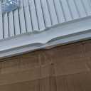 Ekena Millwork Lifetime Vinyl LL1S12X08000WH Standard Cathedral Top Center Mullion, Open Louver Vinyl Shutters, w/Installation Shutter-Lok's & Matching Screws (Per Pair), 12"W x 80"H, White