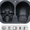 JETKONG Extra Large Silicone Skull Cake Mold Haunted Skull Baking Cake Pan for Halloween and Birthday Party