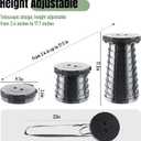 Upgraded Foldable Stool Thickened, Portable Collapsible Stool Retractable Stool for Fishing, Hiking Tours, BBQ, Parties, Outdoor Activities (2pack, Black)