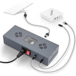 Starlink Gen 3 PoE Injector, 200W GigE Passive & ESD Protection for Gen 3 Starlink, AC Input 110-260V, USB & Type-C Power Output and DC Step-Up Converter DC 54V 3A for Starlink Standard Dish