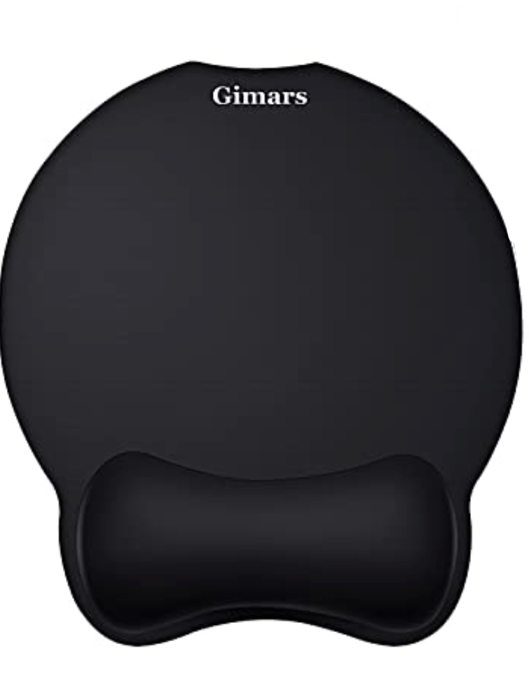 Gimars Upgrade Enlarge Superfine Fibre Soft Smooth Gel Ergonomic Mouse Pad Wrist Support and Keyboard Wrist Rest for Computer, Laptop, Mac, Gaming and Office, Durable, Comfortable and Pain Relief (Black)