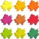 Kisston 360 Pcs Fall Cutouts Paper 3.9 Inch Leaf Cutouts for Bulletin Board Autumn Colored Maple Leaves Shaped Die Cuts for Thanksgiving DIY Craft Projects Classroom Decor