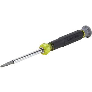 Klein Tools 32581 4-in-1 Electronics Screwdriver Set with 2 Slotted, 2 Phillips Precision Machined Bits, Ideal for Terminal Blocks