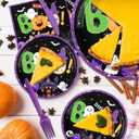 A Little Boo Is Almost Due Decorations-142Pcs Halloween Baby Shower Tableware Black Halloween Boo Plates and Napkins Set A little Baby Shower Party Supplies