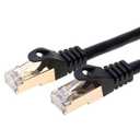 Cables Direct Online 30FT S/FTP Cat7 Copper Network Ethernet Patch Cable, Internet Wire, Compatible with PC, Laptop, Modem, Router, TVs, Printer Cord, Consoles for Home and Office (30ft, Black)