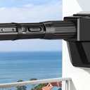 FADOTY Tension Curtain Rods No Drilling, Extra Long Tension Rod 41-139 Inch, Heavy Duty Shower Curtain Rod for Outdoor Patio Bathroom Windows Room Divider, Adjustable, Anti-Slip, No Rust, Black