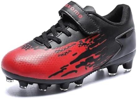 Ziitop Kids Soccer Shoes for Boys Girls Youth Football Cleats Outdoor & Indoor Baseball Shoes, Lightweight Velcro Breathable Conical Studs, Running & Training for Students (Little Kids/ Big Kids)
