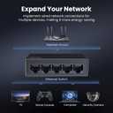 UGREEN Ethernet Switch, 5 Port Gigabit Ethernet Splitter, Plug & Play, Wall Mount & Desktop Network Switch Hub, Unmanaged, Compact, with LED, Fanless Quiet, for Internet Cable, Laptop, Router, NAS