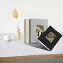 Small Photo Album 4x6 Photos Book, Linen Cover Mini Photo Book, 50 Page Holds 100 Pictures, photobook for Anniversaries Baby Vacations, Black