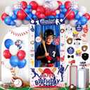 Birthday Decorations for Men,Happy Birthday Banner, 35 Balloons,Photo Booth Props for Boys (Baseball)