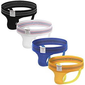BSHETR Men's Athletic Supporters Jockstrap Active Underwear (4-Pack(multipack), M:28"-30",71cm-76cm)
