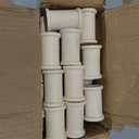 40 Pieces Large Wood Spools Unfinished Wooden Barrel Spools for Crafts (2x1.37 in)