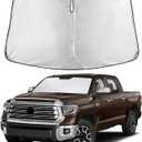 EcoNour Windshield Sunshade Compatible for Toyota Tundra 2007-2019 2020 2021, Sun Visor for Front Windshield & Window Sun Shade Cover, UV Heat Blocker & Protector, Car Accessories