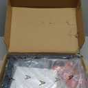 Dipion Tall Plant Stand Indoor,31 Inch Plant Stands,2 Tier Metal Plant Stand with Heavy Duty Wood,Marble White and Black