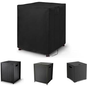 Outdoor Table Cover for 16 Inch Propane Tank Table 600D, Waterproof 20 lb Storage Box 16" x 16" x 21"or 16" x 16" x 22"